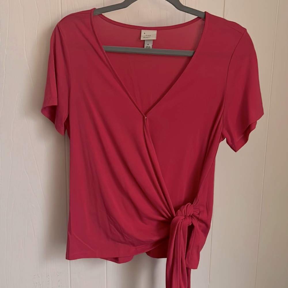 Hot pink wrap top
